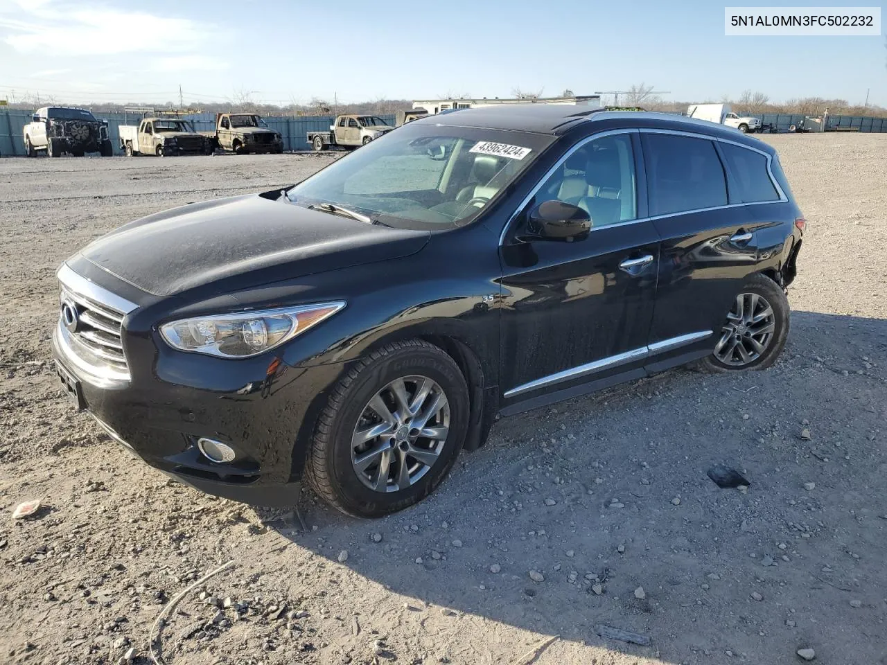 2015 Infiniti Qx60 VIN: 5N1AL0MN3FC502232 Lot: 43962424