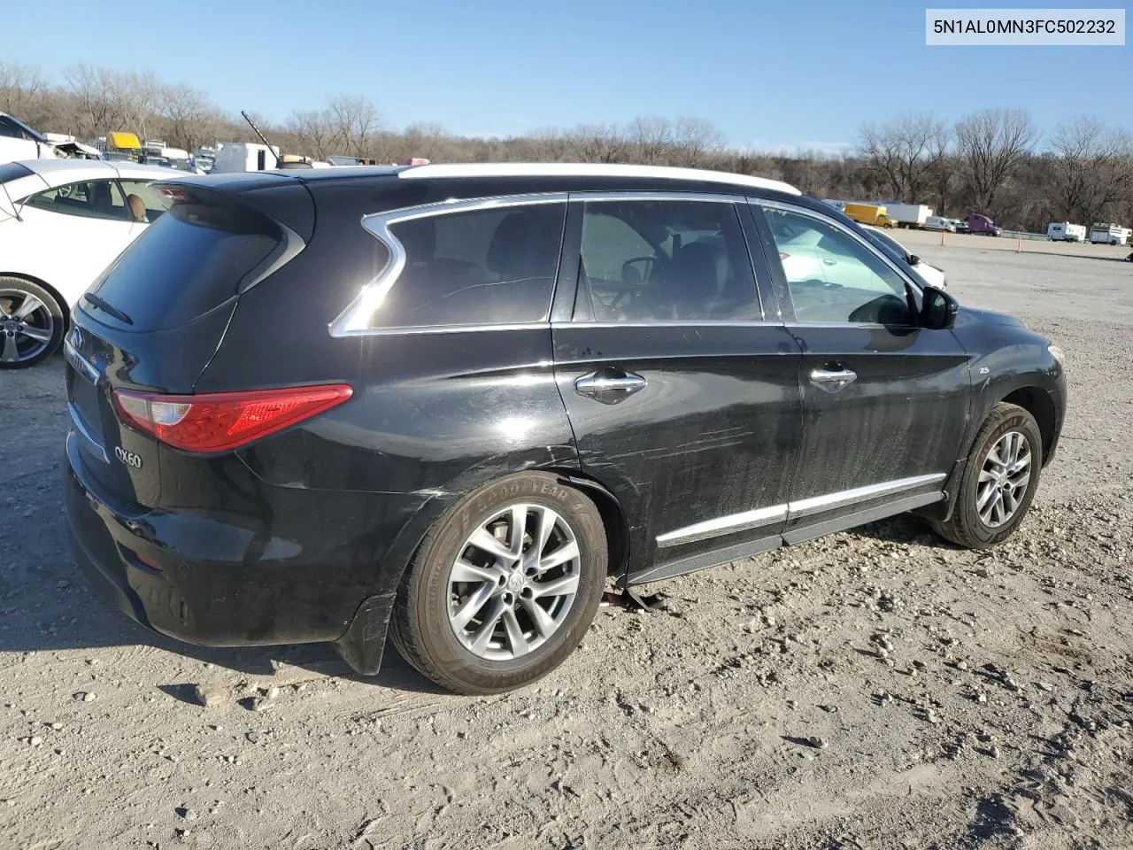 2015 Infiniti Qx60 VIN: 5N1AL0MN3FC502232 Lot: 43962424