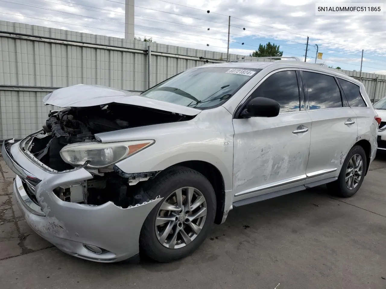 2015 Infiniti Qx60 VIN: 5N1AL0MM0FC511865 Lot: 60721824