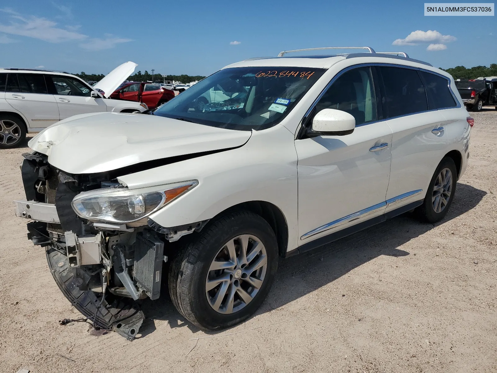 2015 Infiniti Qx60 VIN: 5N1AL0MM3FC537036 Lot: 62284484