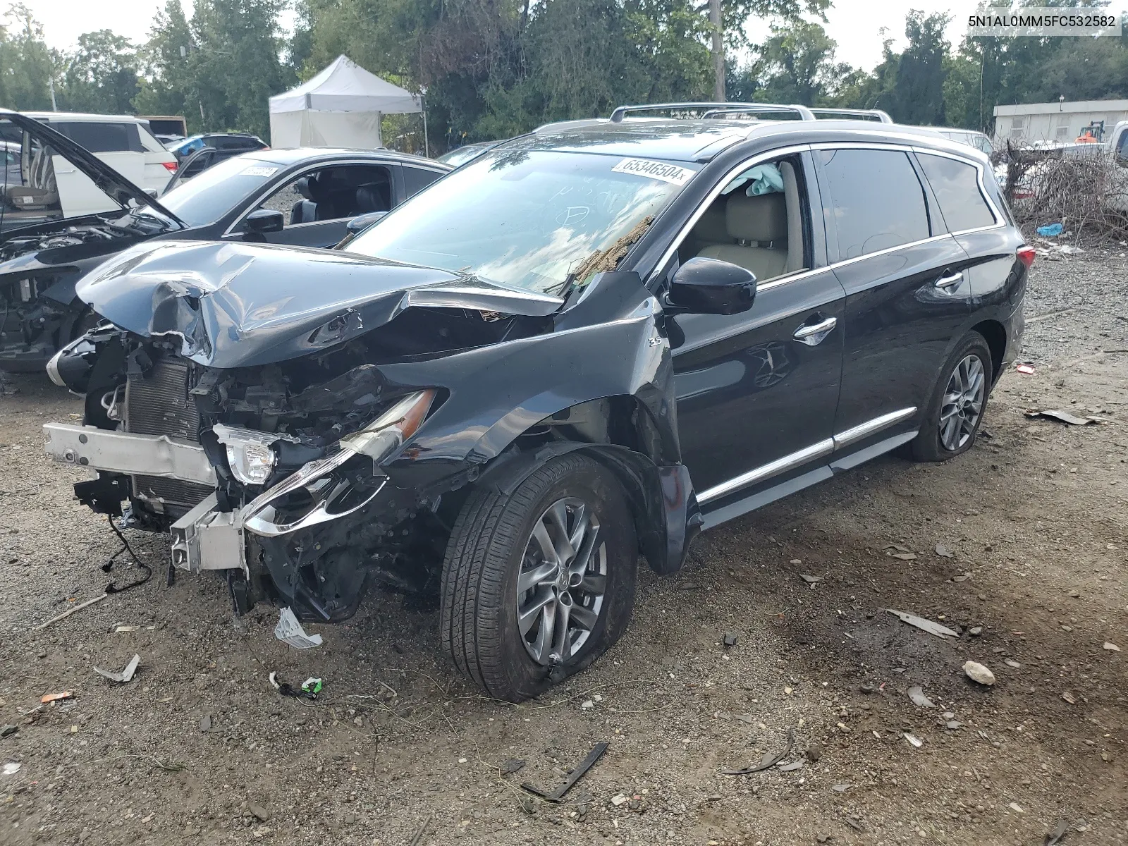 2015 Infiniti Qx60 VIN: 5N1AL0MM5FC532582 Lot: 65346504