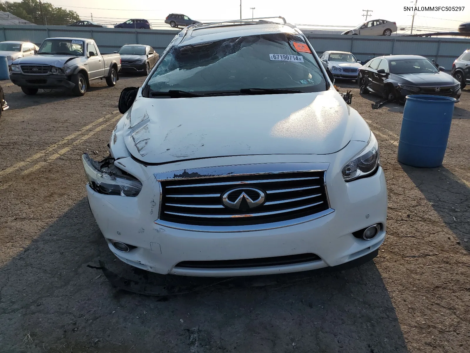 2015 Infiniti Qx60 VIN: 5N1AL0MM3FC505297 Lot: 67190714