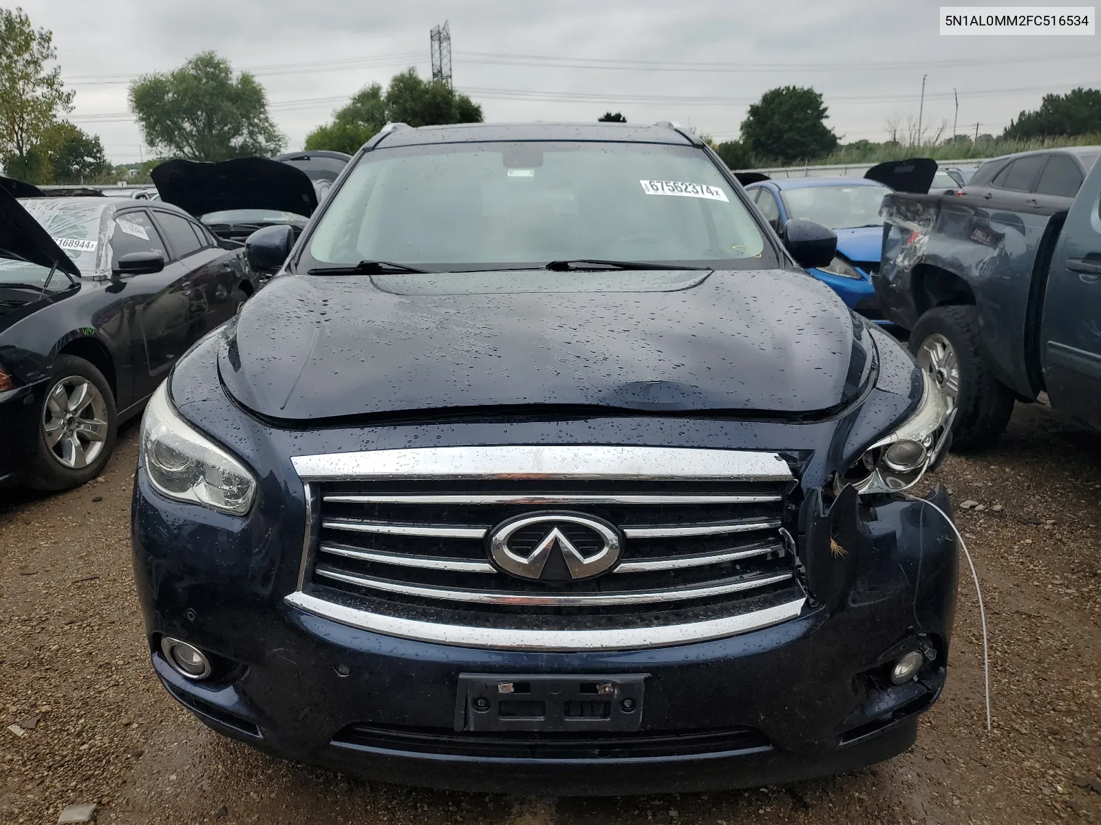 2015 Infiniti Qx60 VIN: 5N1AL0MM2FC516534 Lot: 67562374