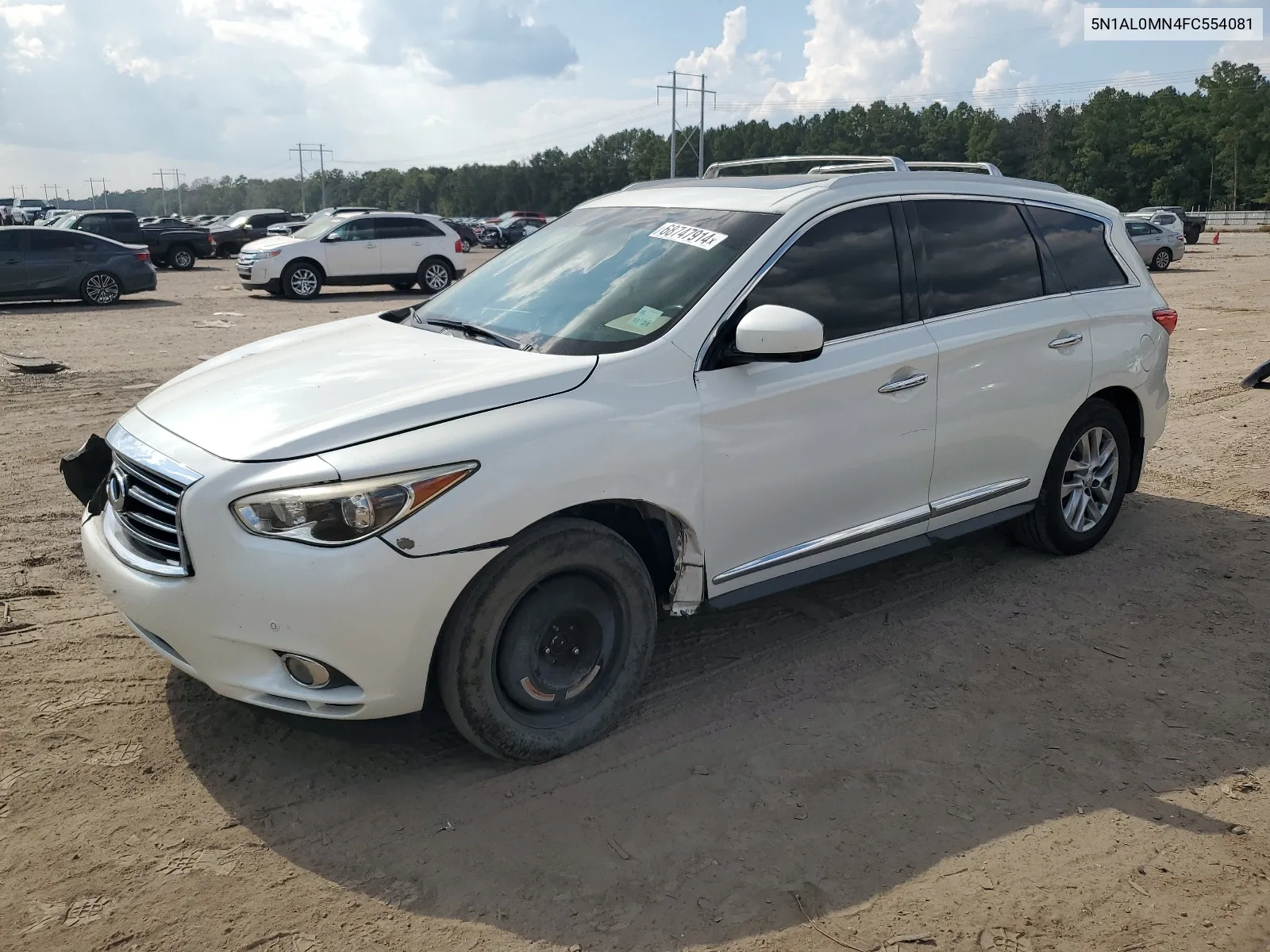 2015 Infiniti Qx60 VIN: 5N1AL0MN4FC554081 Lot: 68747914