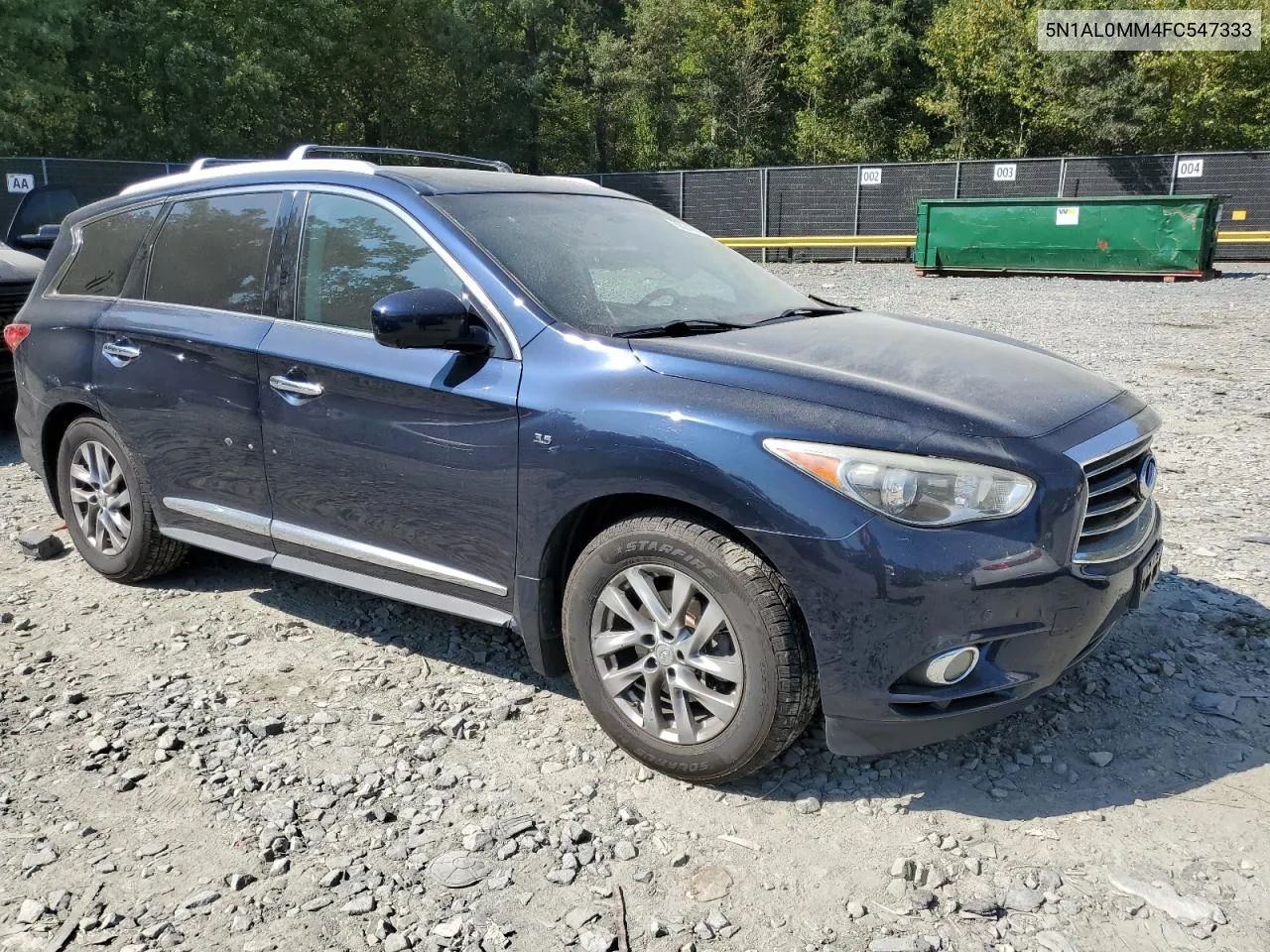 2015 Infiniti Qx60 VIN: 5N1AL0MM4FC547333 Lot: 68949954