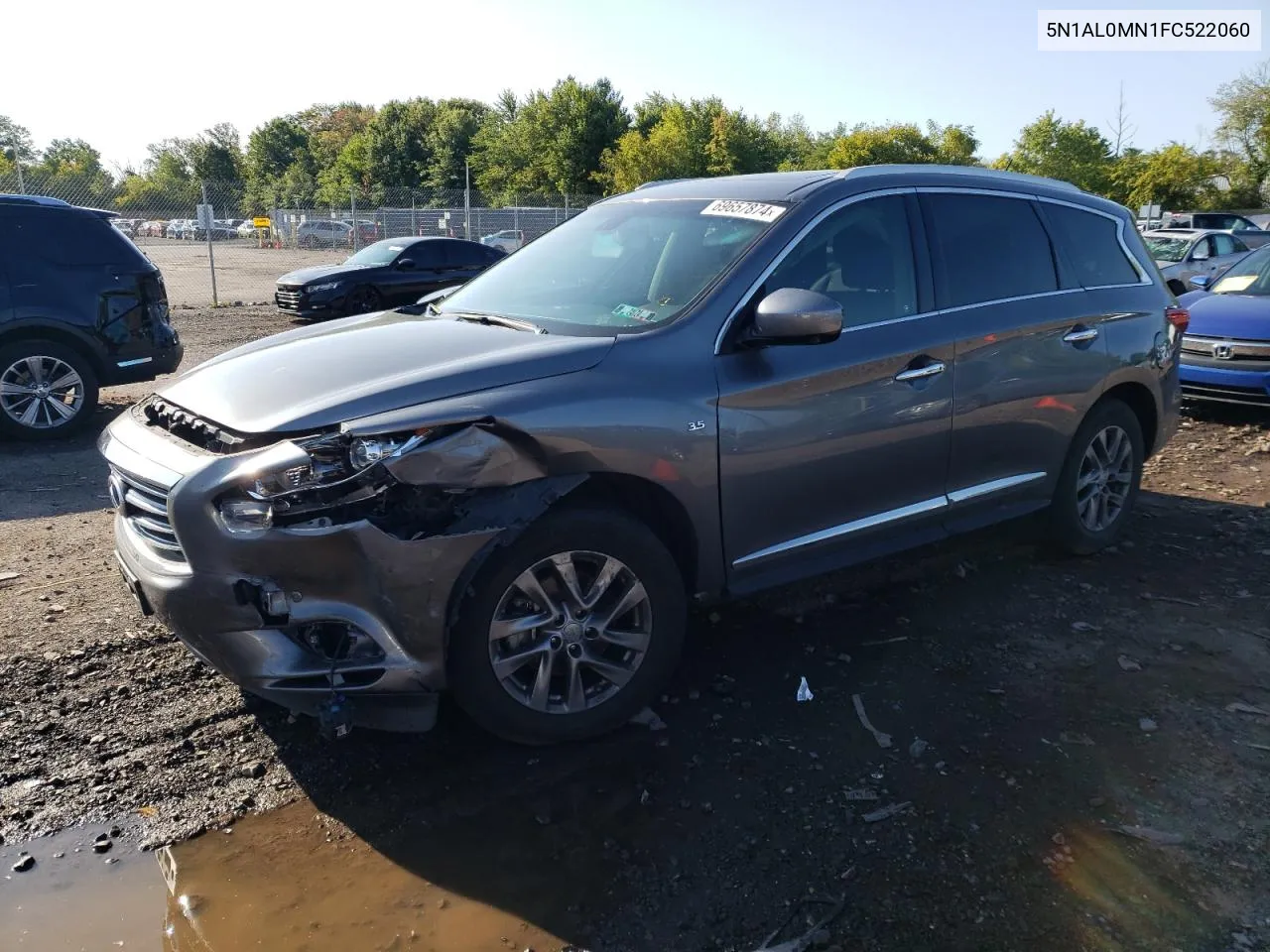 2015 Infiniti Qx60 VIN: 5N1AL0MN1FC522060 Lot: 69657874