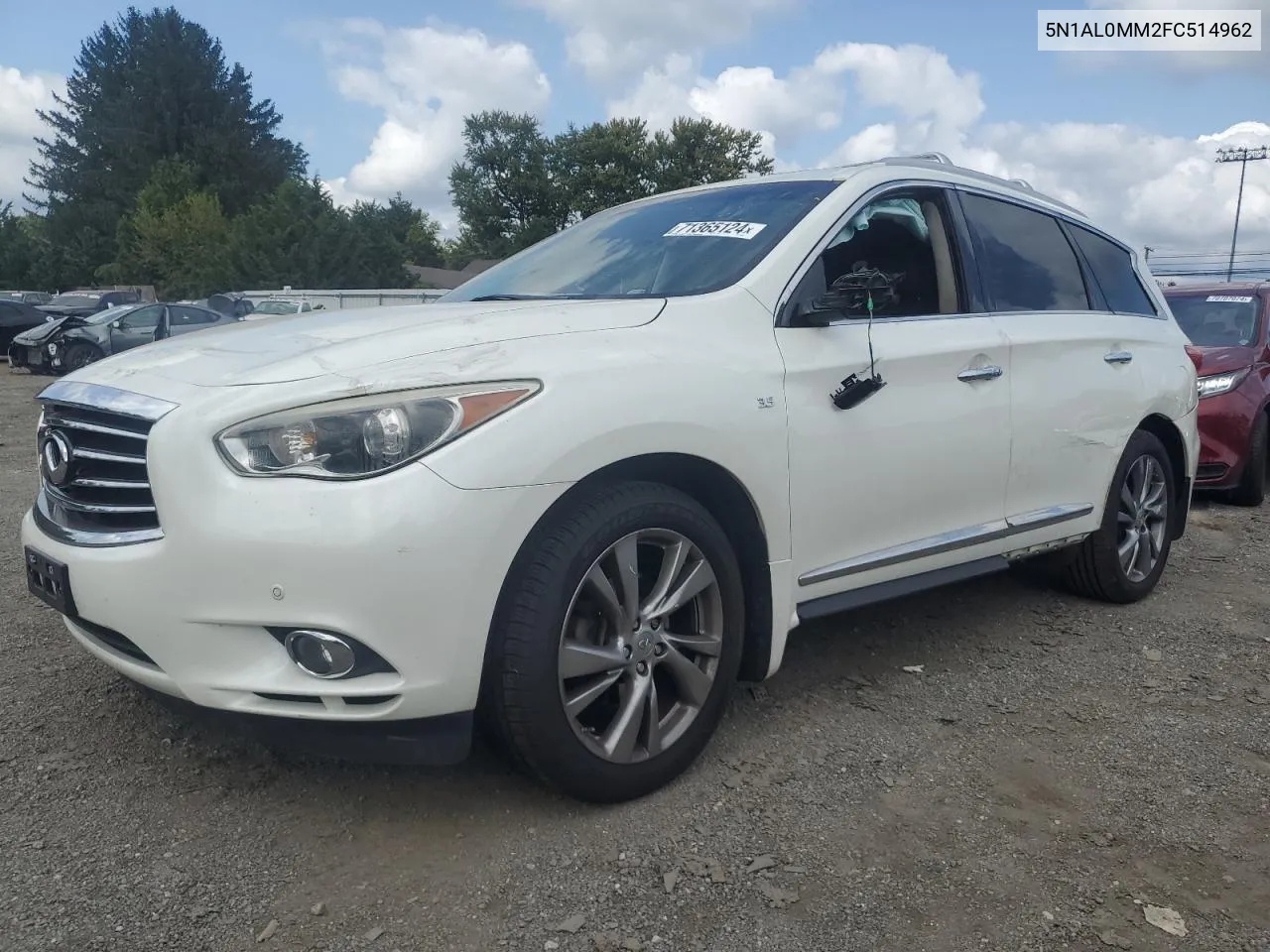 2015 Infiniti Qx60 VIN: 5N1AL0MM2FC514962 Lot: 71365124