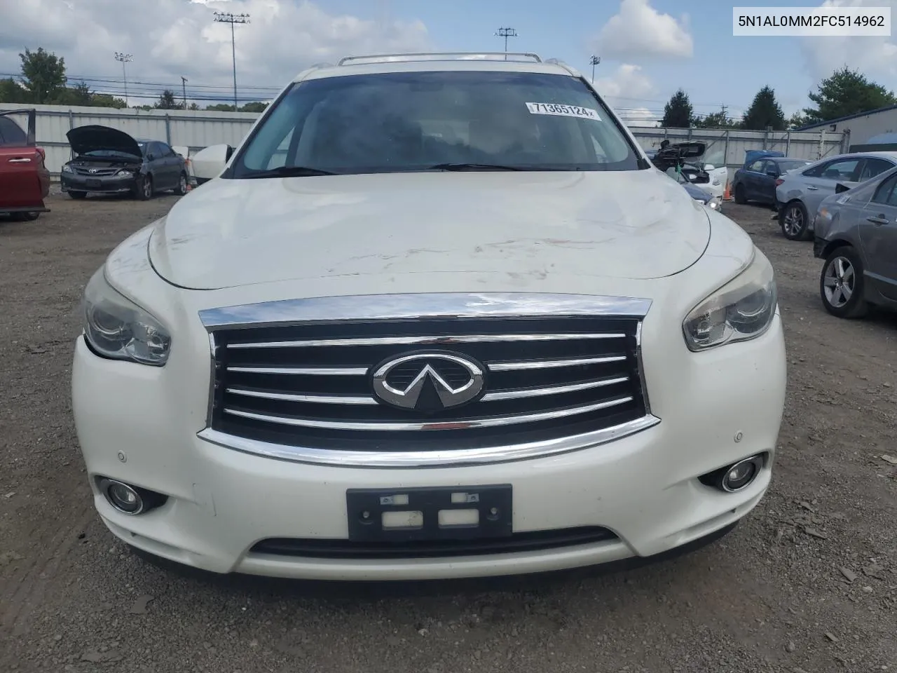 2015 Infiniti Qx60 VIN: 5N1AL0MM2FC514962 Lot: 71365124