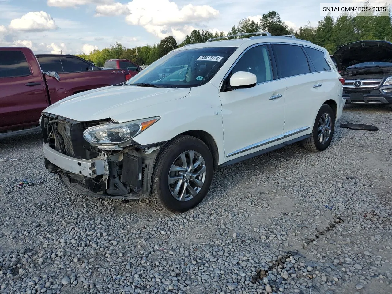 2015 Infiniti Qx60 VIN: 5N1AL0MN4FC542335 Lot: 72569174