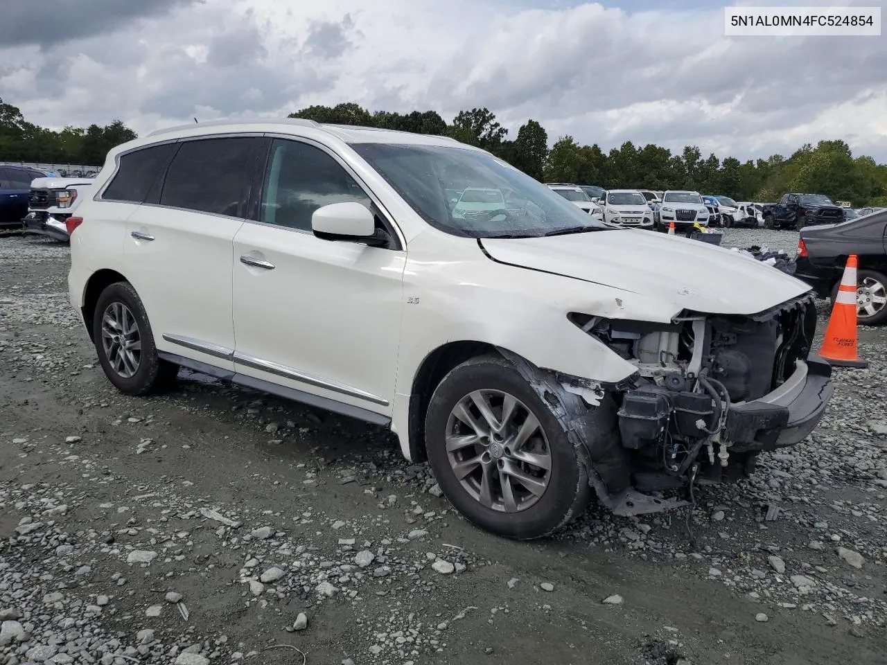 2015 Infiniti Qx60 VIN: 5N1AL0MN4FC524854 Lot: 72617024