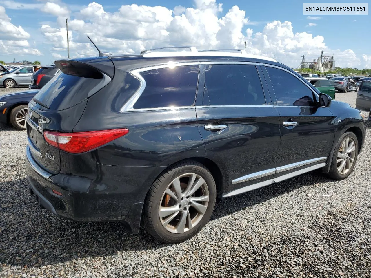 2015 Infiniti Qx60 VIN: 5N1AL0MM3FC511651 Lot: 73986334