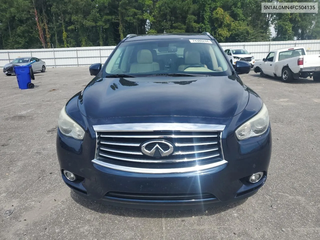 2015 Infiniti Qx60 VIN: 5N1AL0MN4FC504135 Lot: 74380244