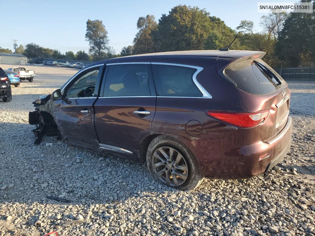 2015 Infiniti Qx60 VIN: 5N1AL0MN8FC515381 Lot: 74980804