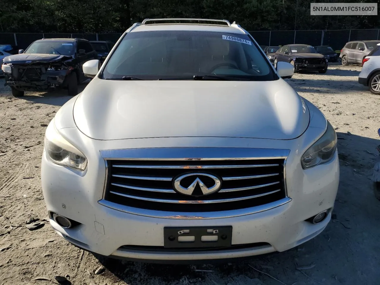 2015 Infiniti Qx60 VIN: 5N1AL0MM1FC516007 Lot: 74988874