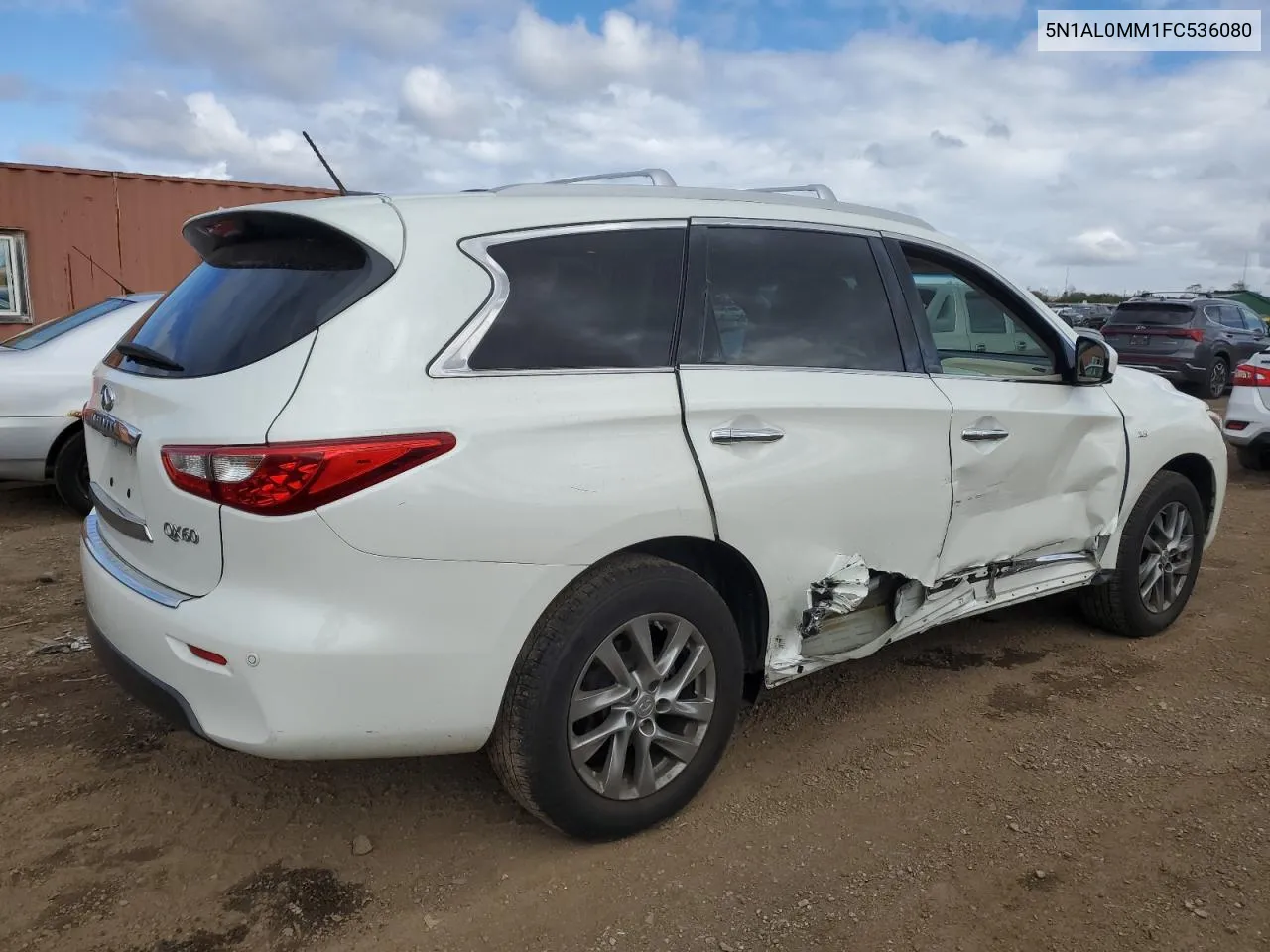 2015 Infiniti Qx60 VIN: 5N1AL0MM1FC536080 Lot: 75723924