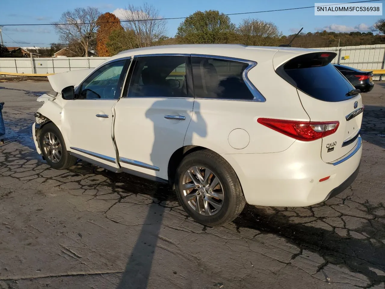 2015 Infiniti Qx60 VIN: 5N1AL0MM5FC536938 Lot: 78608614