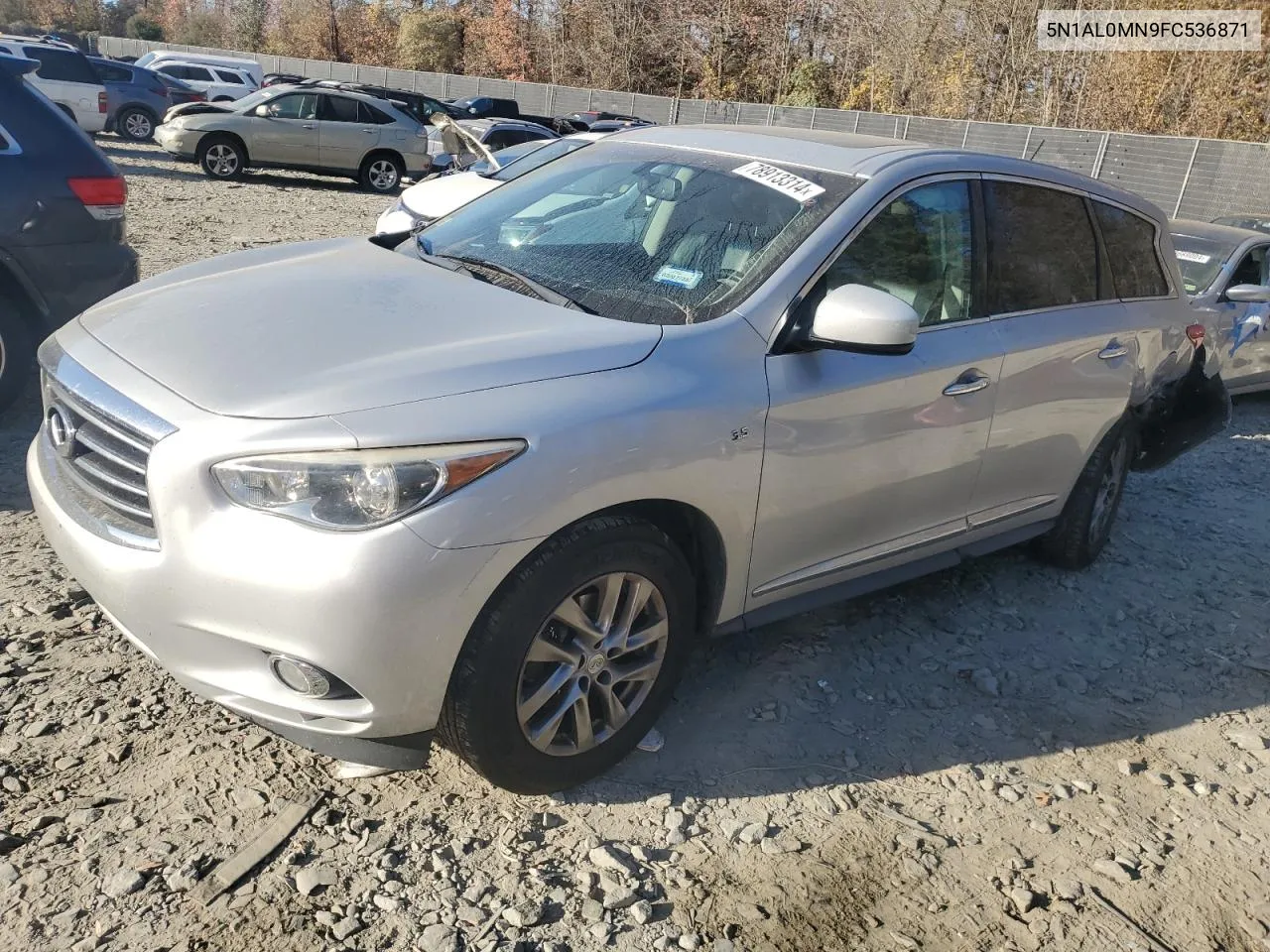 2015 Infiniti Qx60 VIN: 5N1AL0MN9FC536871 Lot: 78913314