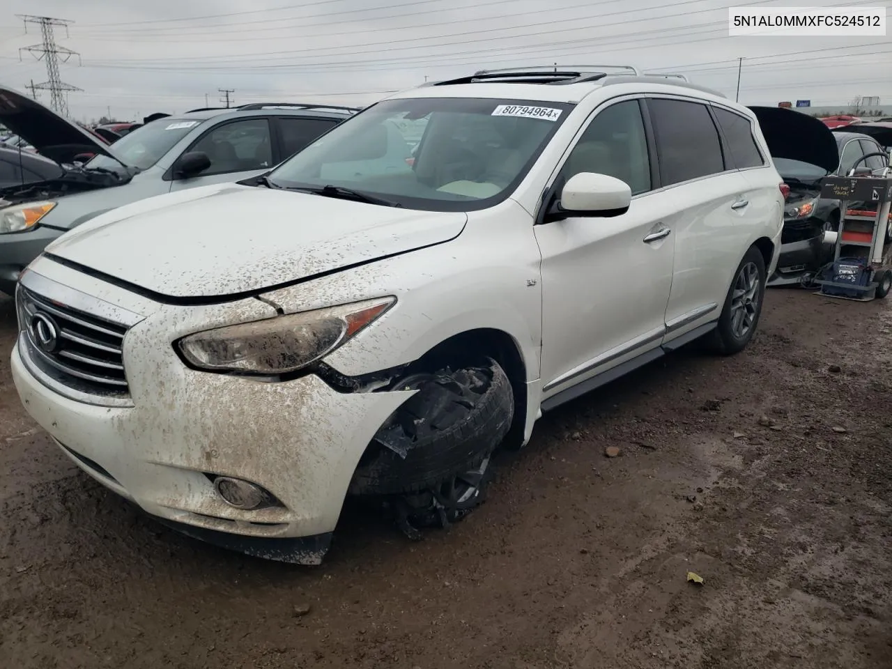 2015 Infiniti Qx60 VIN: 5N1AL0MMXFC524512 Lot: 80794964