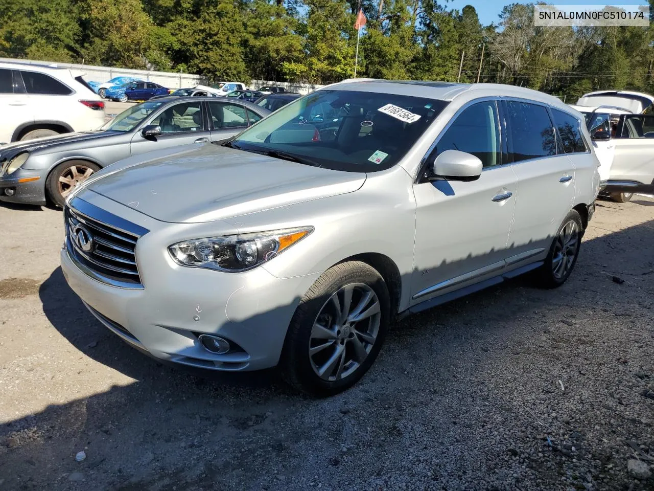 2015 Infiniti Qx60 VIN: 5N1AL0MN0FC510174 Lot: 81681564