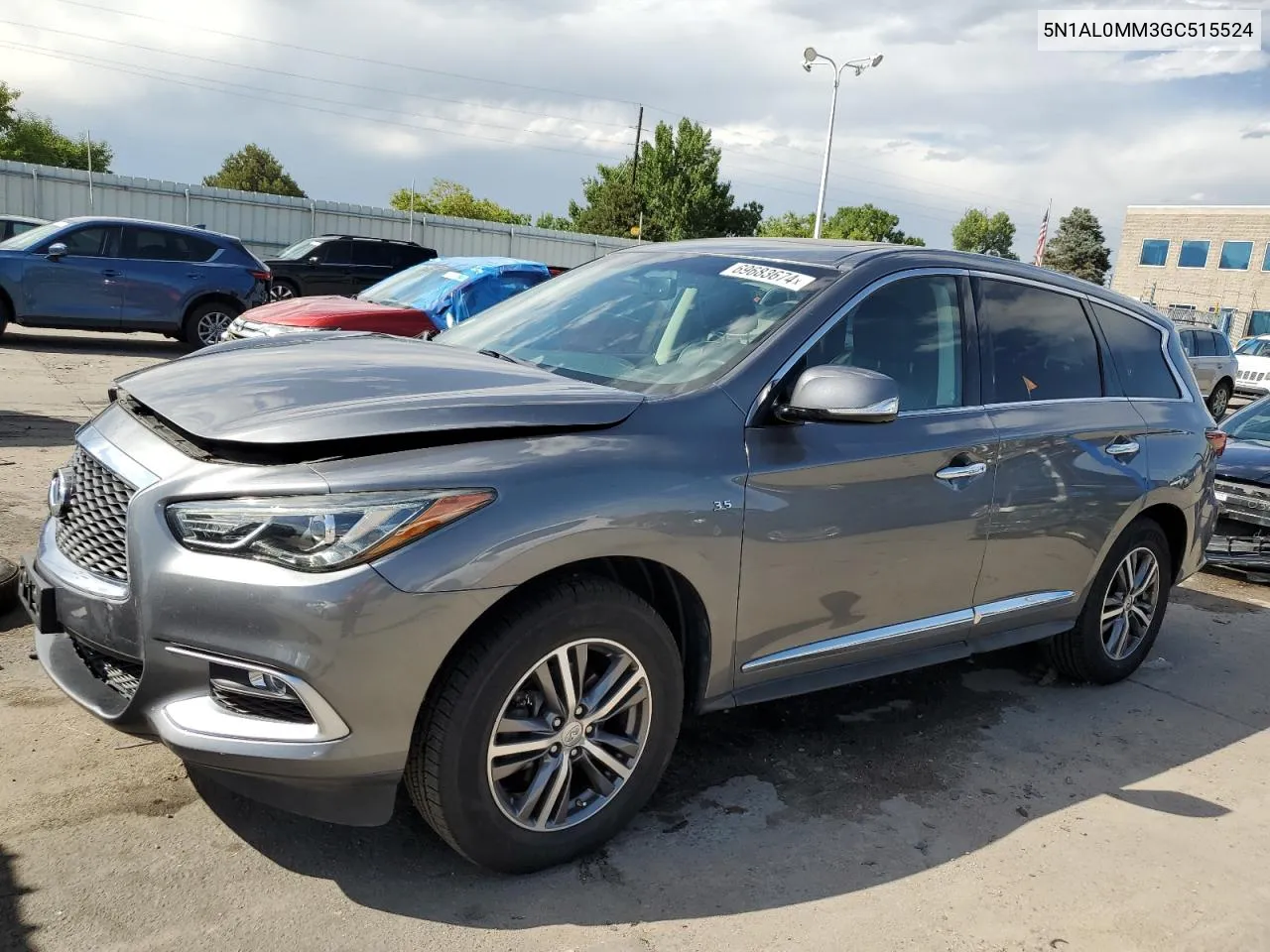 2016 Infiniti Qx60 VIN: 5N1AL0MM3GC515524 Lot: 69683674