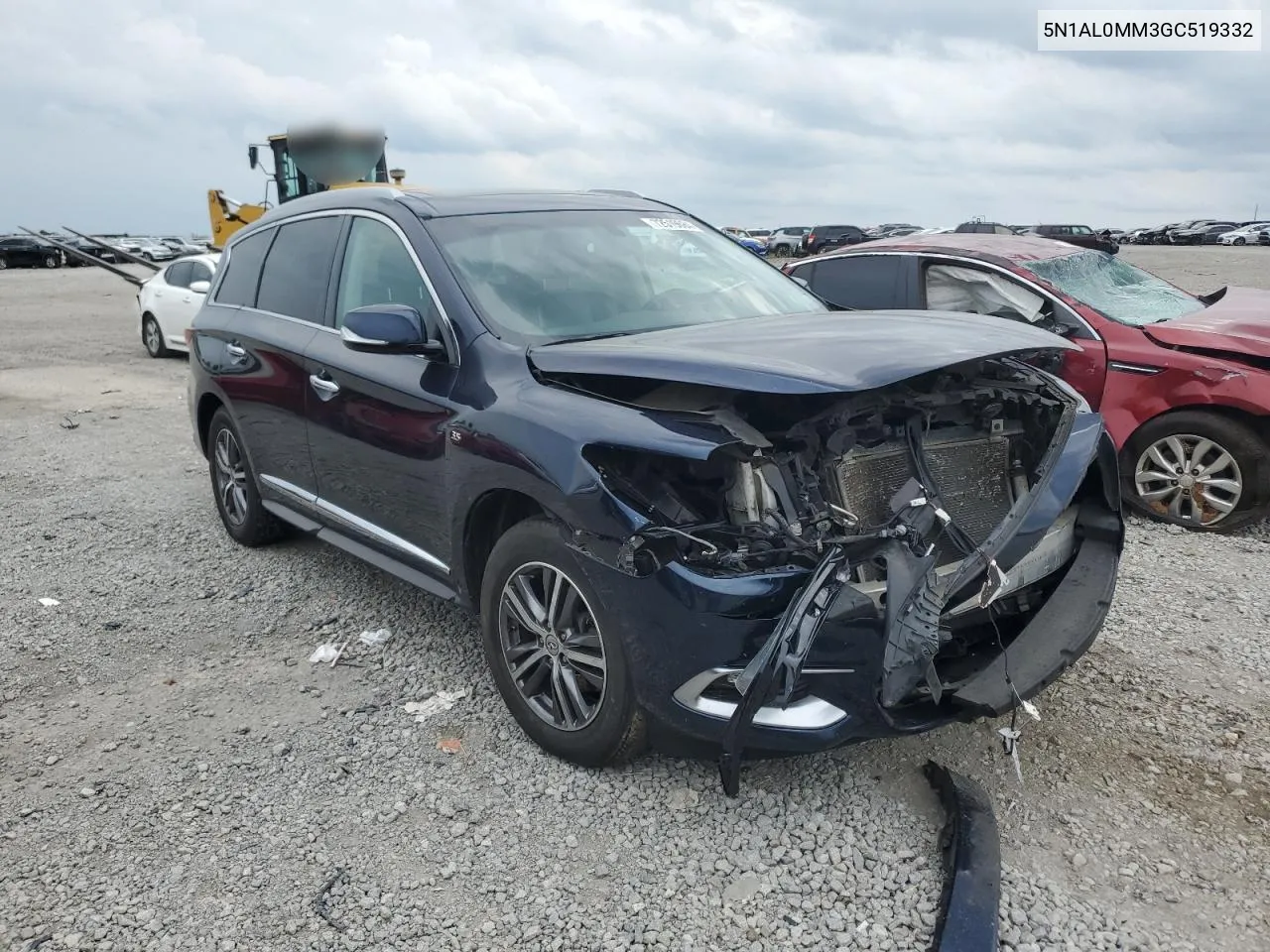 2016 Infiniti Qx60 VIN: 5N1AL0MM3GC519332 Lot: 72519684