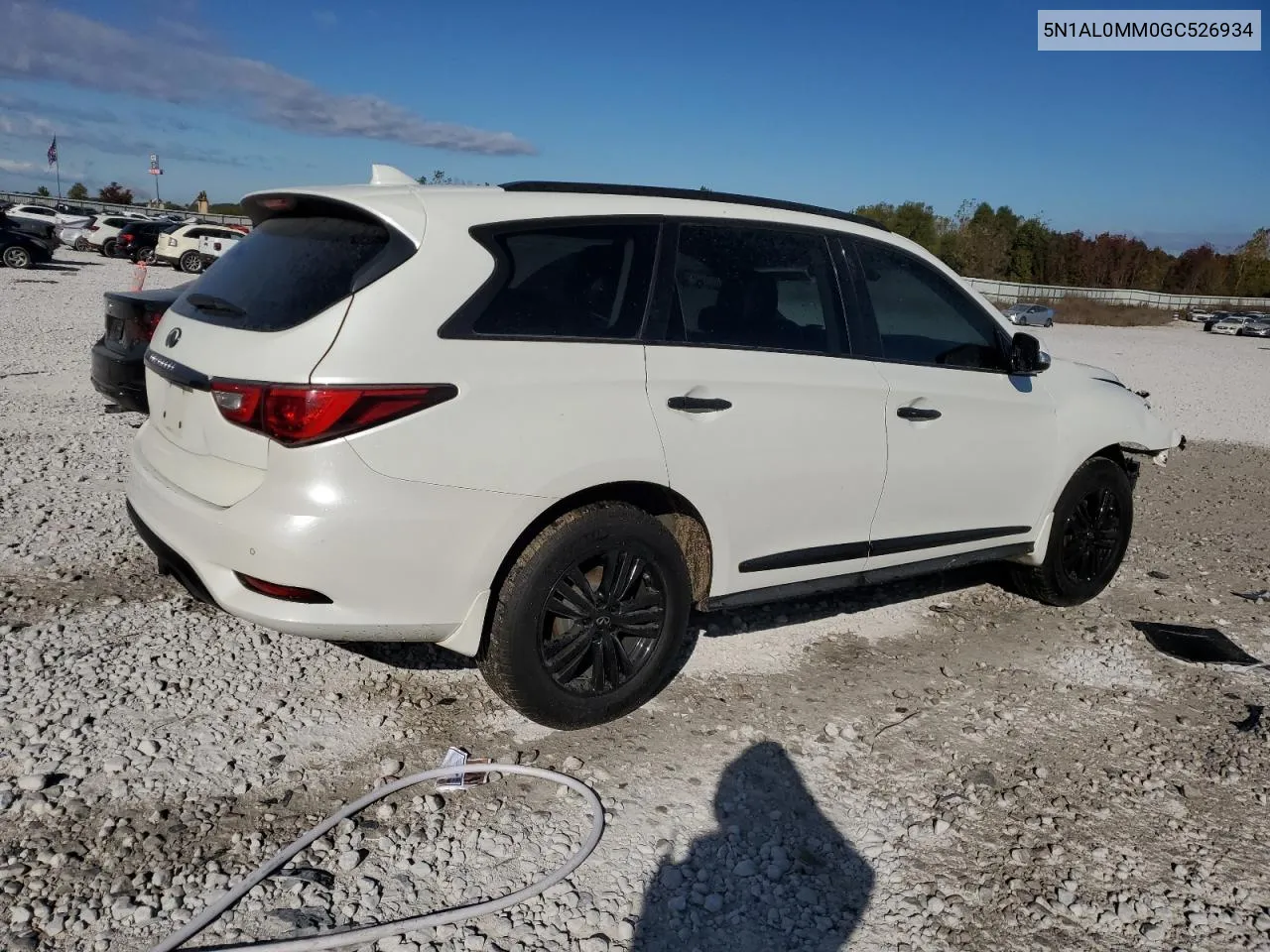 2016 Infiniti Qx60 VIN: 5N1AL0MM0GC526934 Lot: 73527914