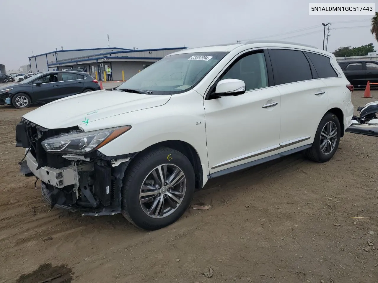 2016 Infiniti Qx60 VIN: 5N1AL0MN1GC517443 Lot: 73551854