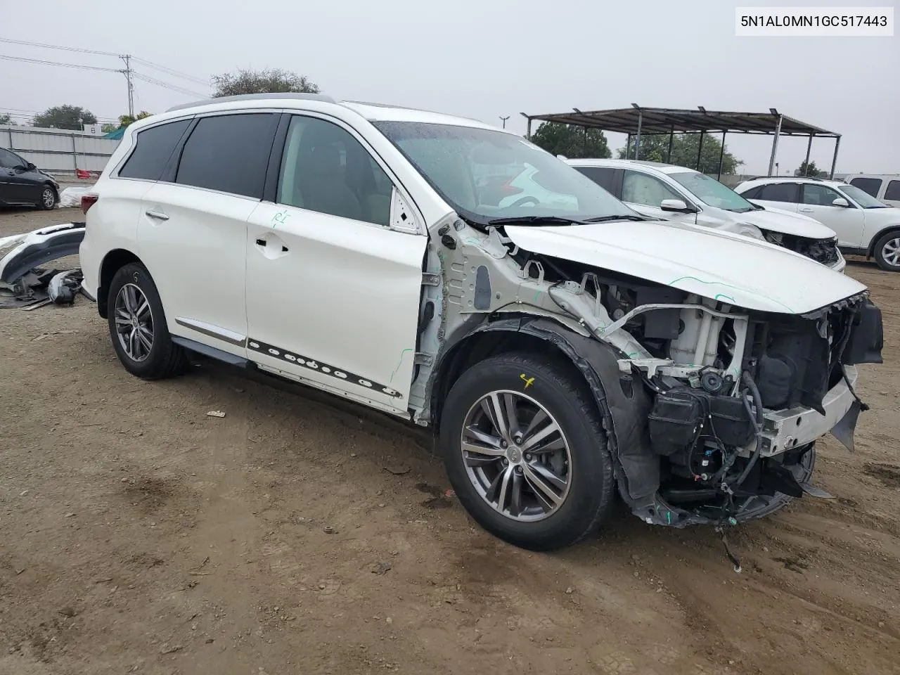 2016 Infiniti Qx60 VIN: 5N1AL0MN1GC517443 Lot: 73551854