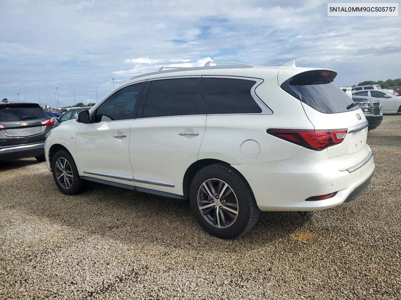 2016 Infiniti Qx60 VIN: 5N1AL0MM9GC505757 Lot: 74135754