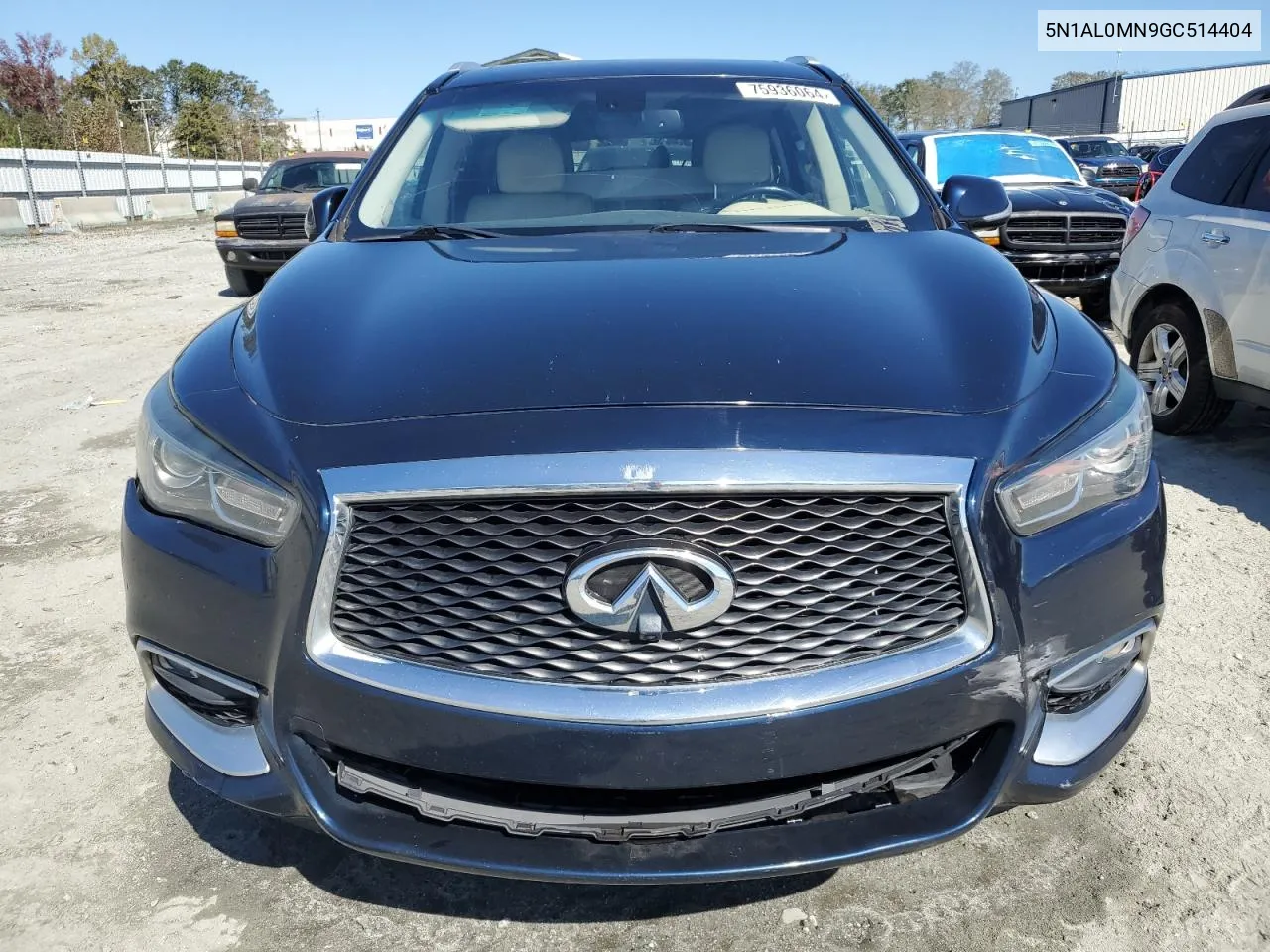 2016 Infiniti Qx60 VIN: 5N1AL0MN9GC514404 Lot: 75936064