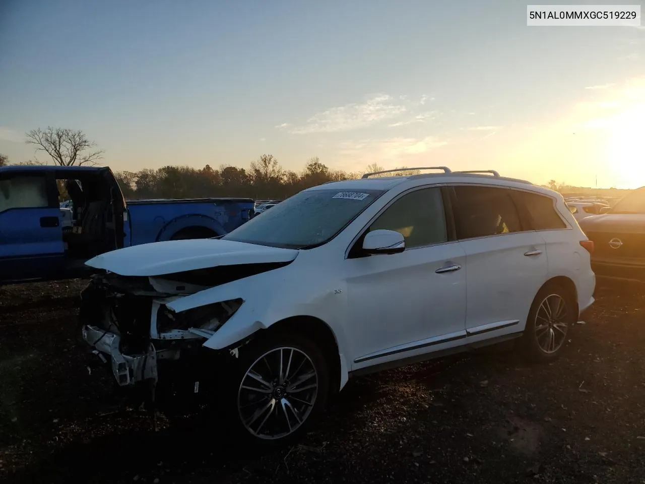 2016 Infiniti Qx60 VIN: 5N1AL0MMXGC519229 Lot: 78688704