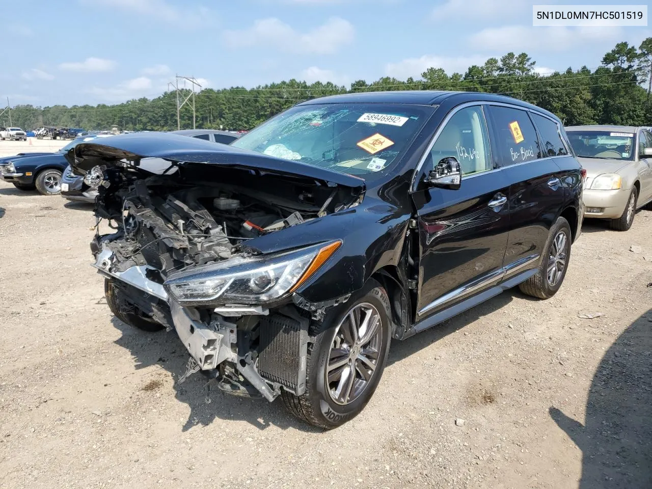 2017 Infiniti Qx60 VIN: 5N1DL0MN7HC501519 Lot: 58946992