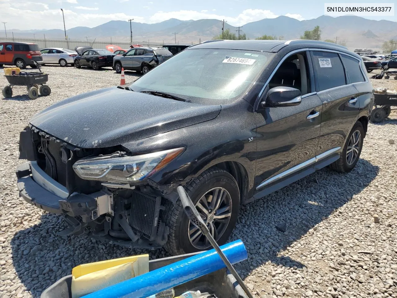 2017 Infiniti Qx60 VIN: 5N1DL0MN3HC543377 Lot: 62874694