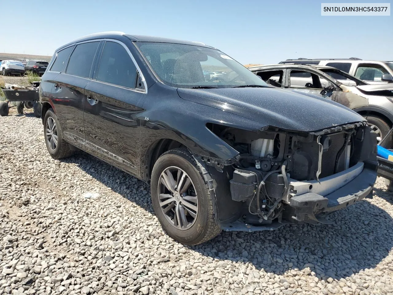 2017 Infiniti Qx60 VIN: 5N1DL0MN3HC543377 Lot: 62874694