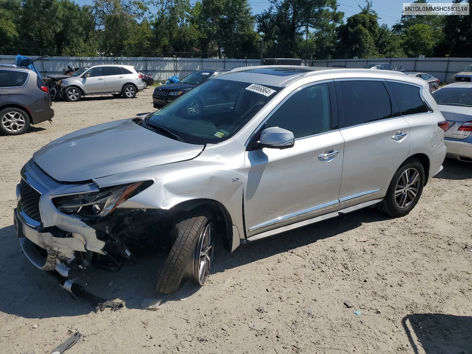 2017 Infiniti Qx60 VIN: 5N1DL0MM5HC553514 Lot: 66666864