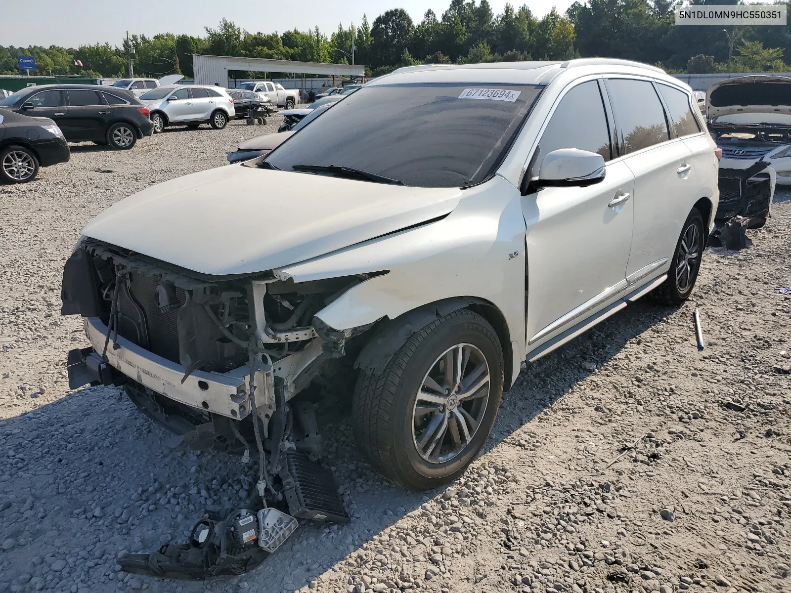 2017 Infiniti Qx60 VIN: 5N1DL0MN9HC550351 Lot: 67123694