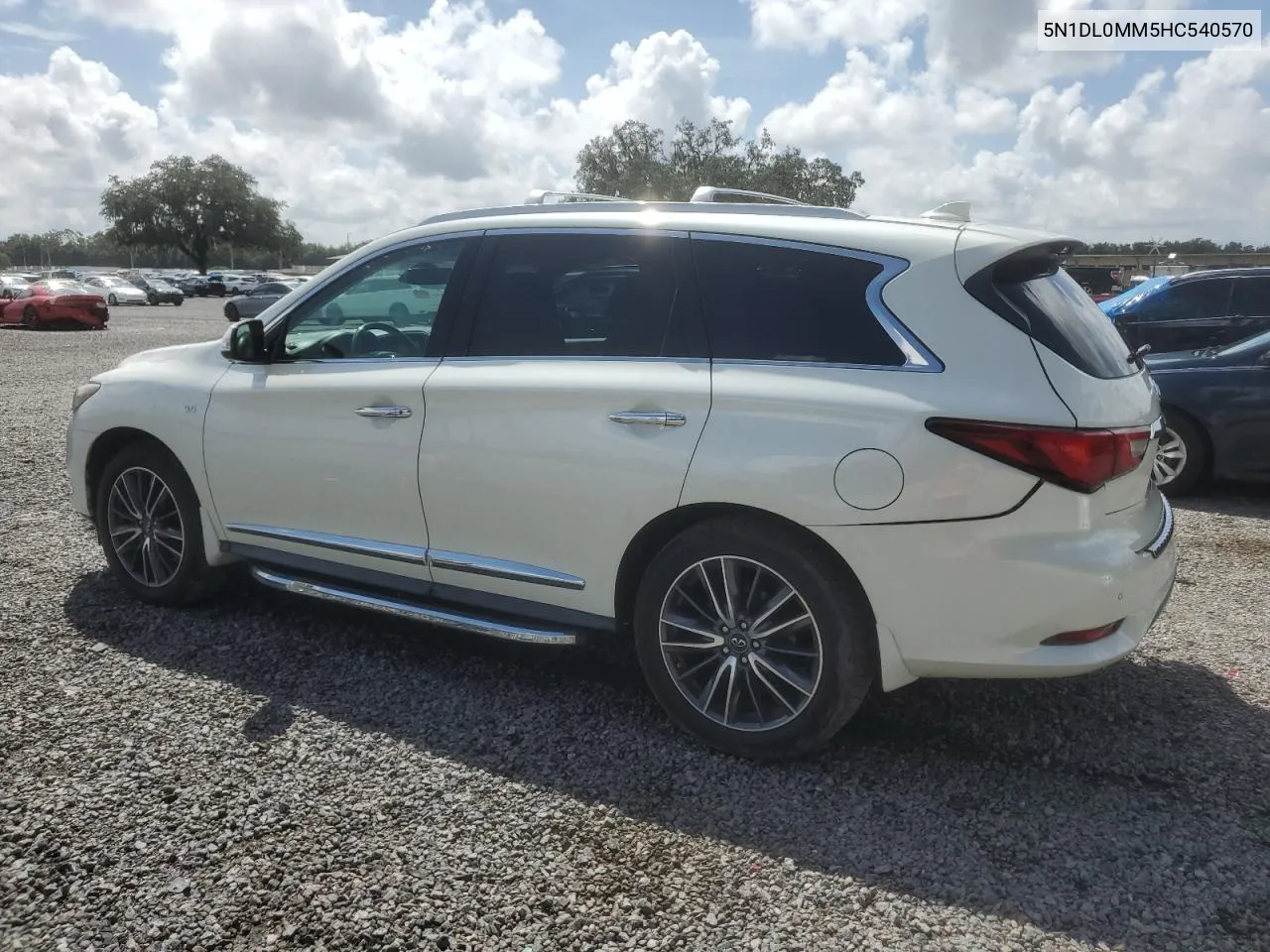 2017 Infiniti Qx60 VIN: 5N1DL0MM5HC540570 Lot: 70317664