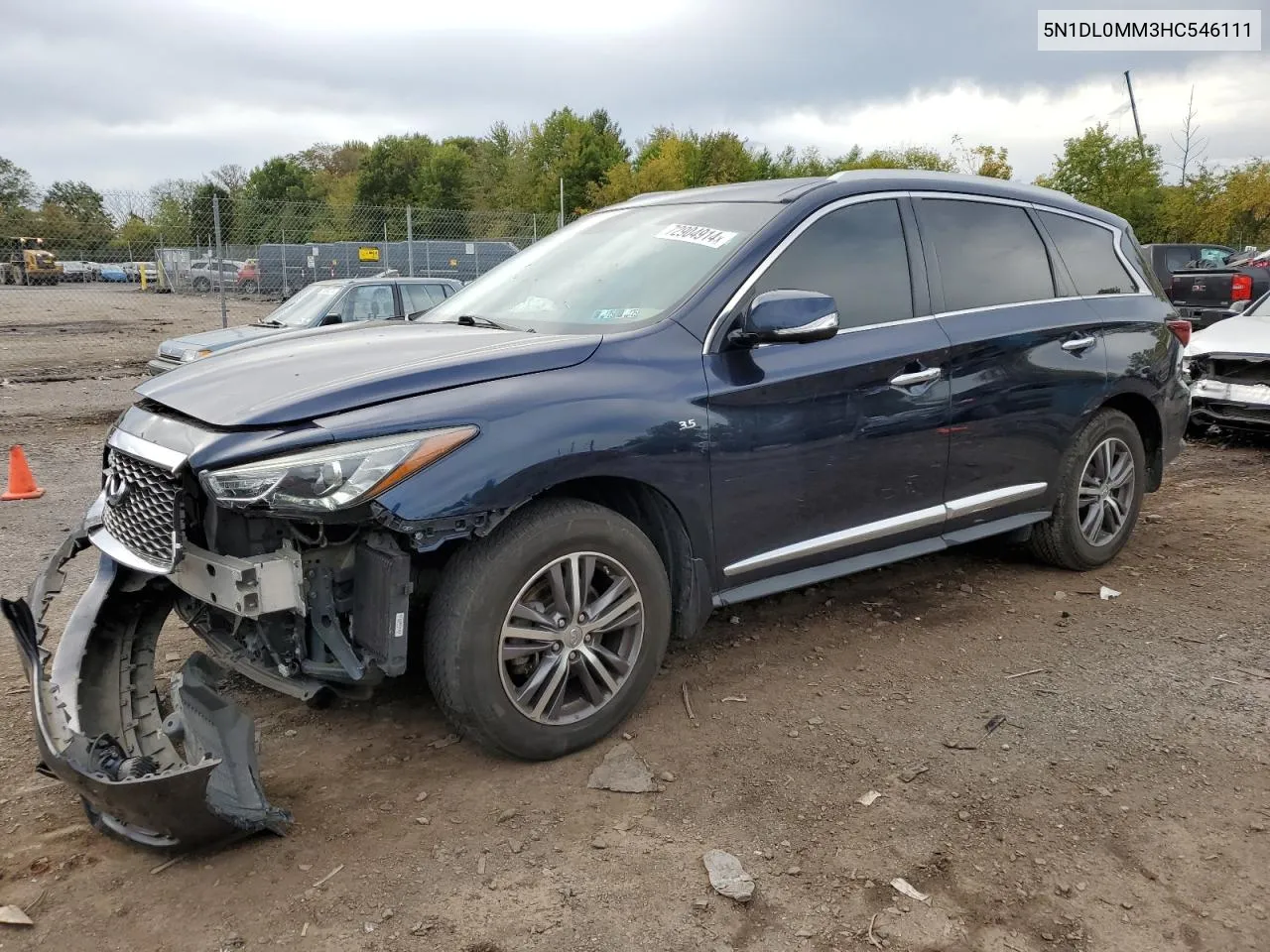 2017 Infiniti Qx60 VIN: 5N1DL0MM3HC546111 Lot: 72904914