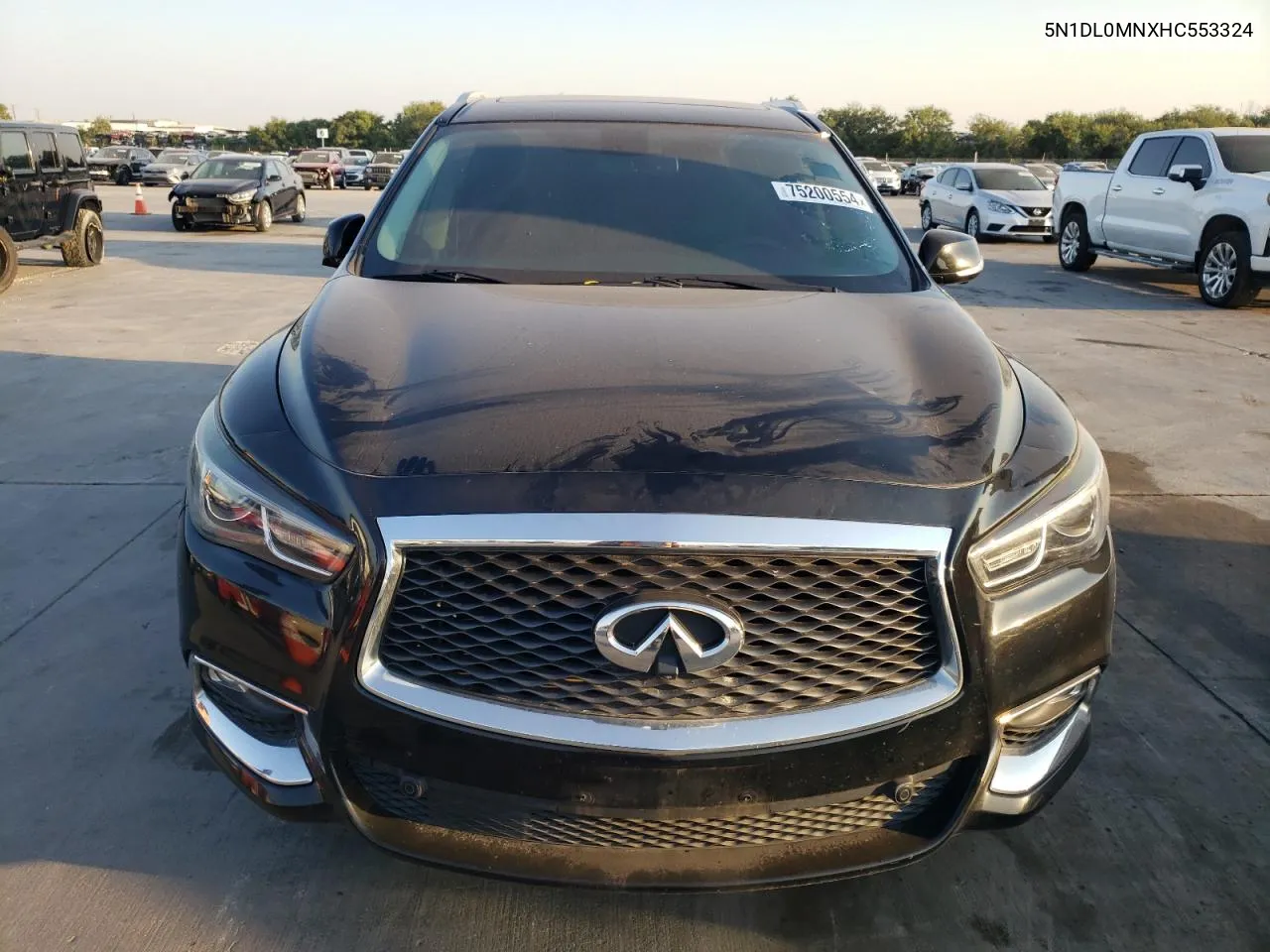 2017 Infiniti Qx60 VIN: 5N1DL0MNXHC553324 Lot: 75200554