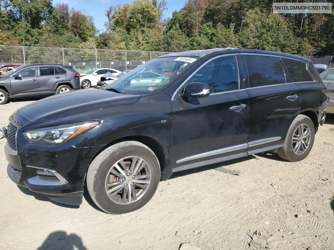 2017 Infiniti Qx60 VIN: 5N1DL0MM0HC501790 Lot: 75605404