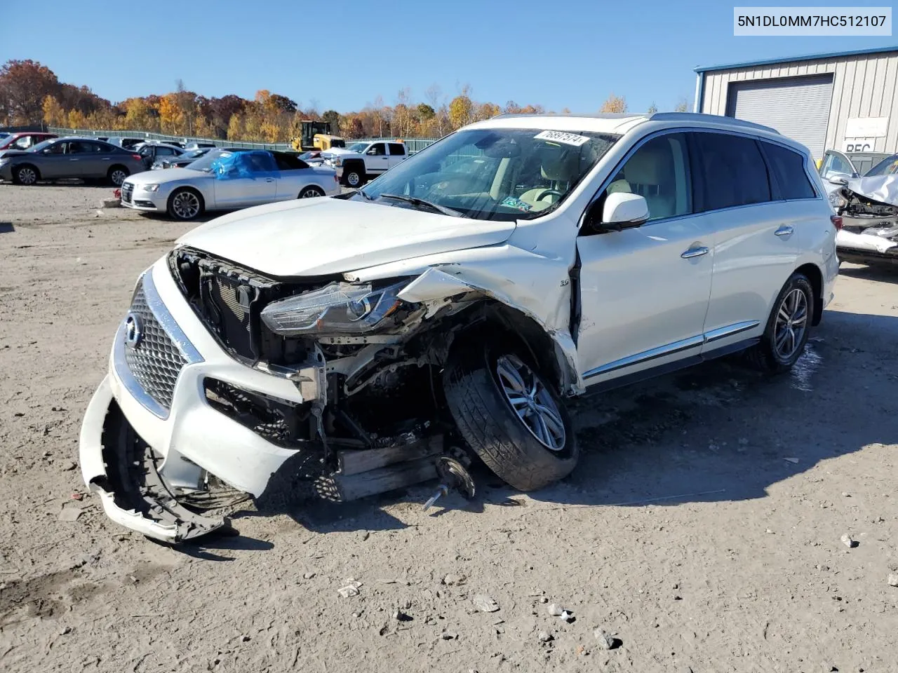 2017 Infiniti Qx60 VIN: 5N1DL0MM7HC512107 Lot: 76897574