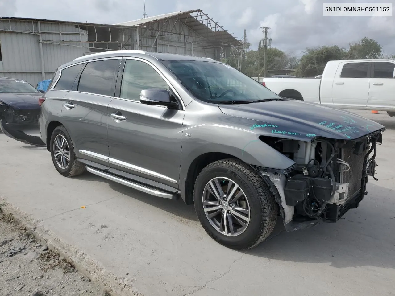 2017 Infiniti Qx60 VIN: 5N1DL0MN3HC561152 Lot: 77012904