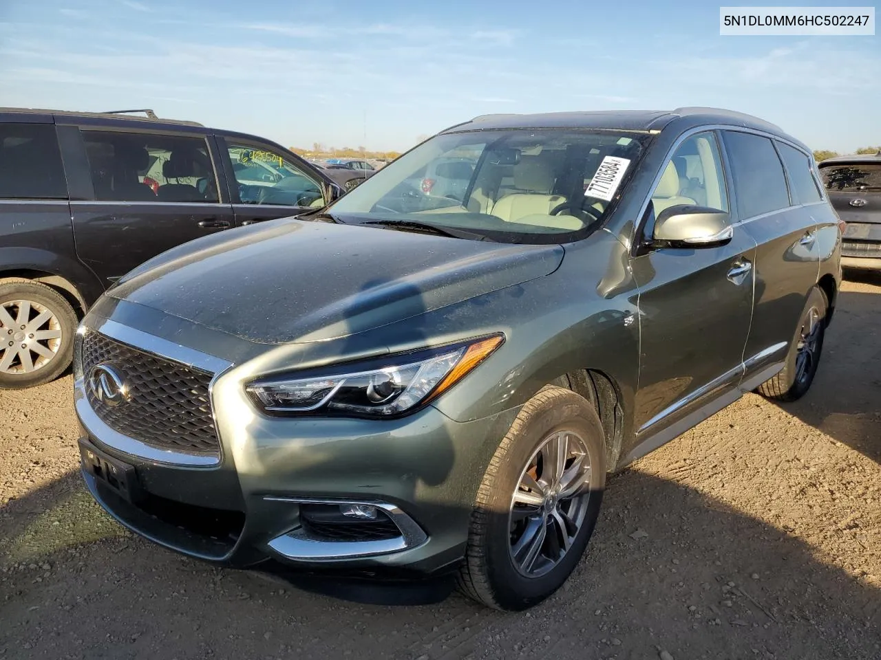 2017 Infiniti Qx60 VIN: 5N1DL0MM6HC502247 Lot: 77103584