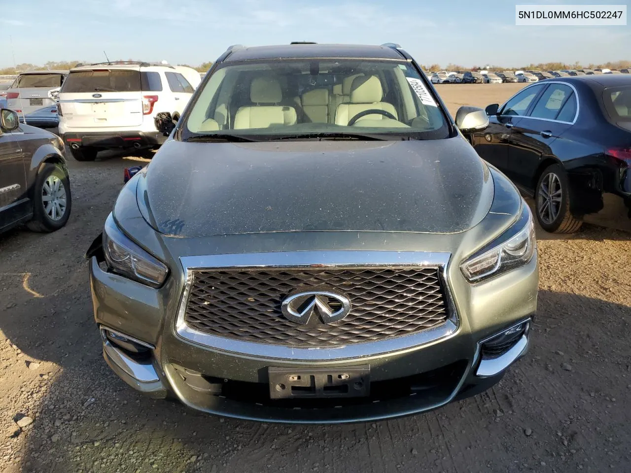 2017 Infiniti Qx60 VIN: 5N1DL0MM6HC502247 Lot: 77103584