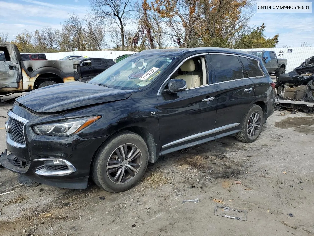 2017 Infiniti Qx60 VIN: 5N1DL0MM9HC546601 Lot: 77700394