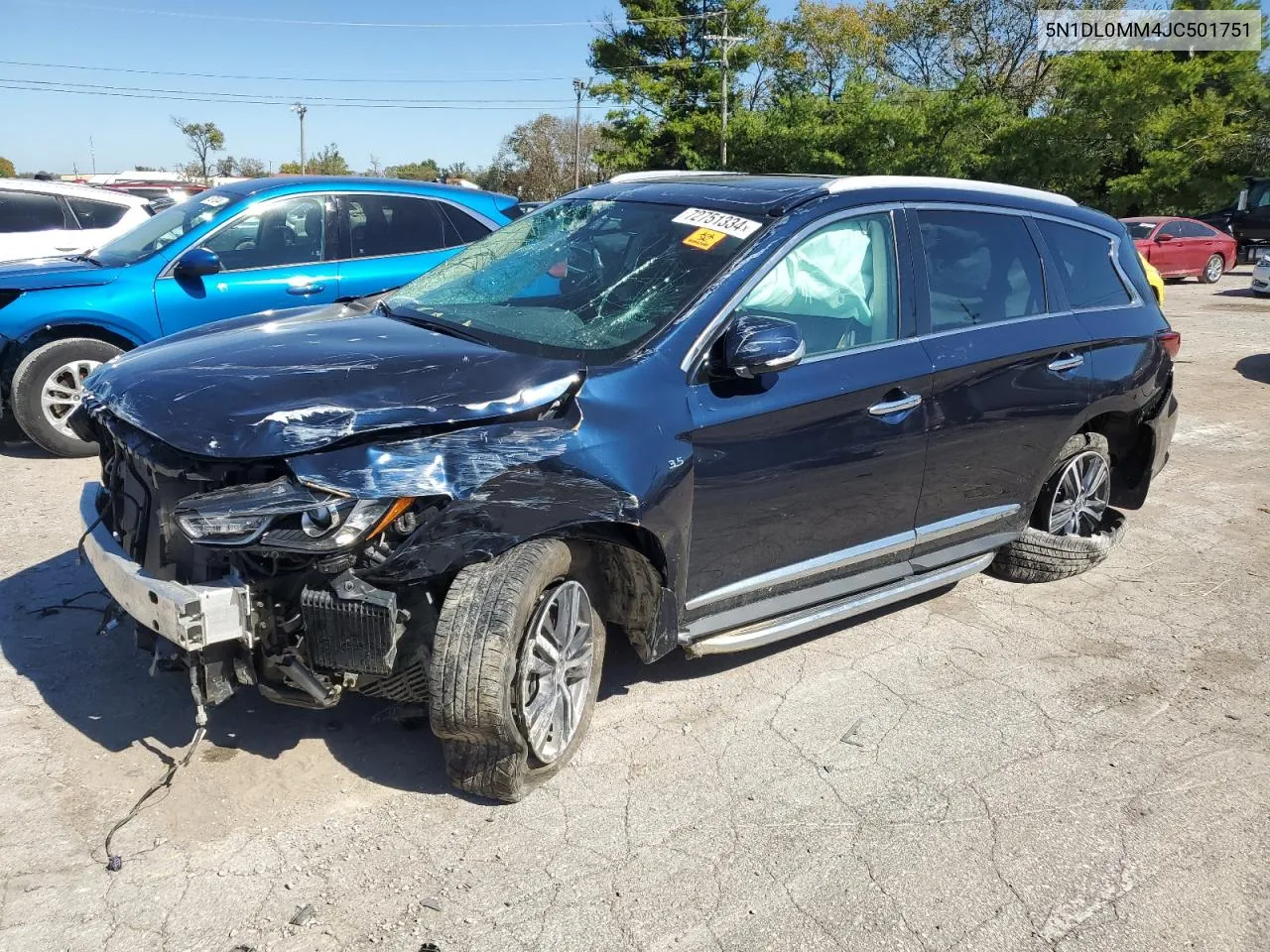 2018 Infiniti Qx60 VIN: 5N1DL0MM4JC501751 Lot: 72751334