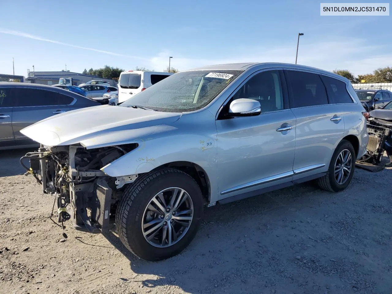 2018 Infiniti Qx60 VIN: 5N1DL0MN2JC531470 Lot: 77196924