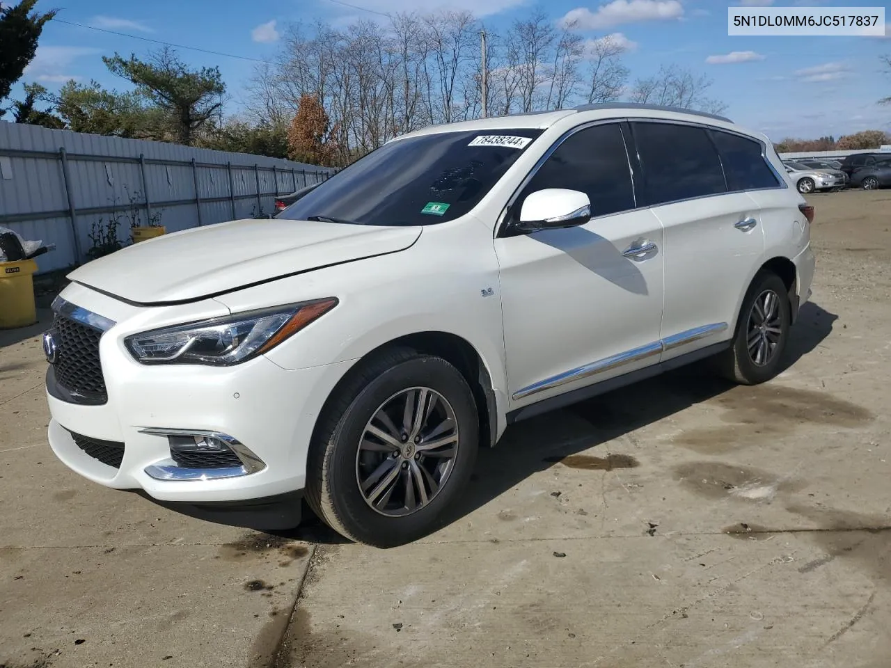 2018 Infiniti Qx60 VIN: 5N1DL0MM6JC517837 Lot: 78438244