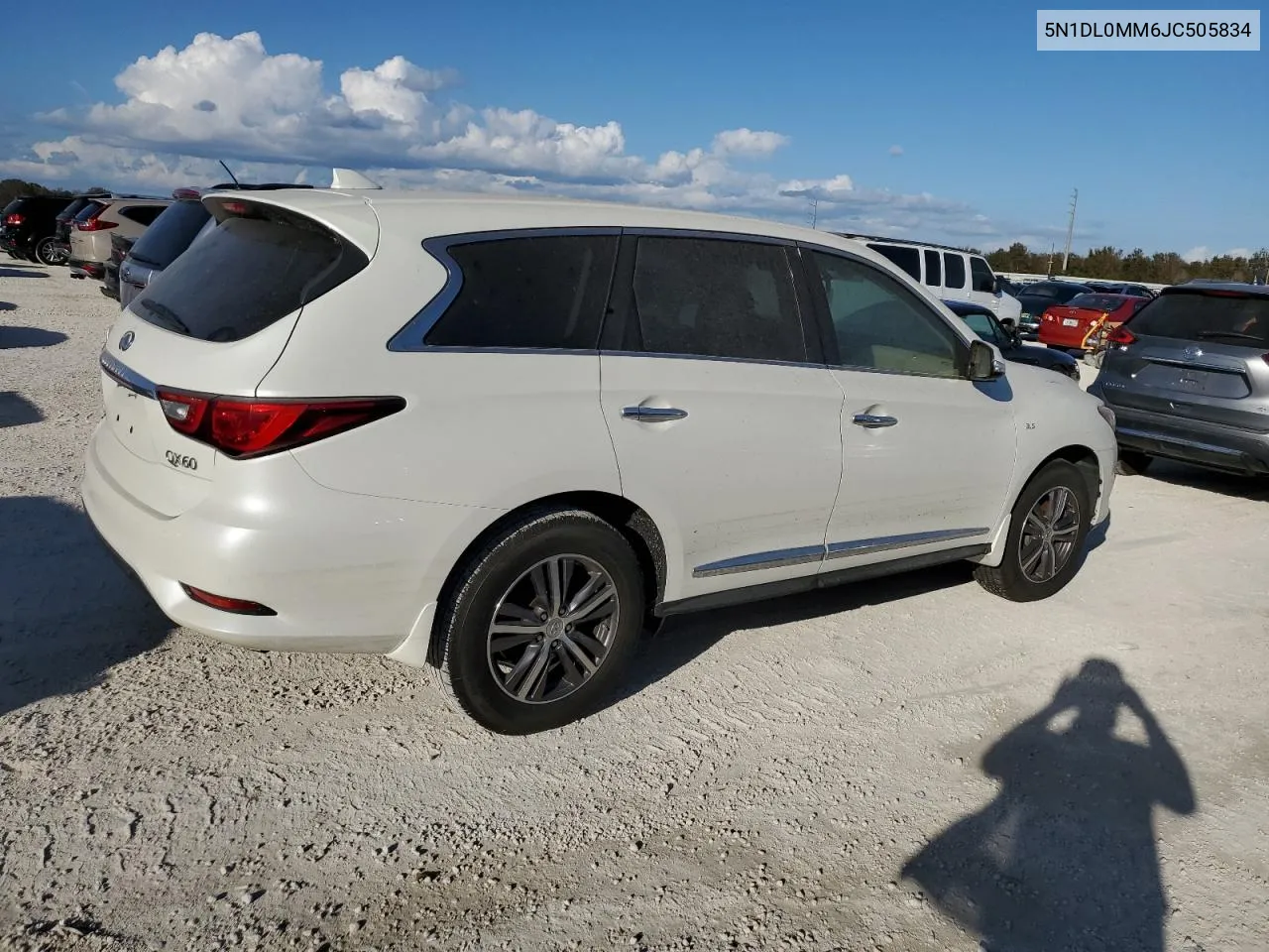 2018 Infiniti Qx60 VIN: 5N1DL0MM6JC505834 Lot: 78625804