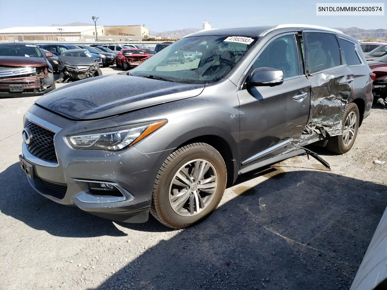 2019 Infiniti Qx60 Luxe VIN: 5N1DL0MM8KC530574 Lot: 47952583